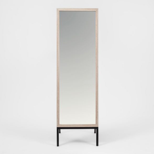 20" x 66" Oak and Metal Modern Floor Mirror Brown - Project 62™ | Target