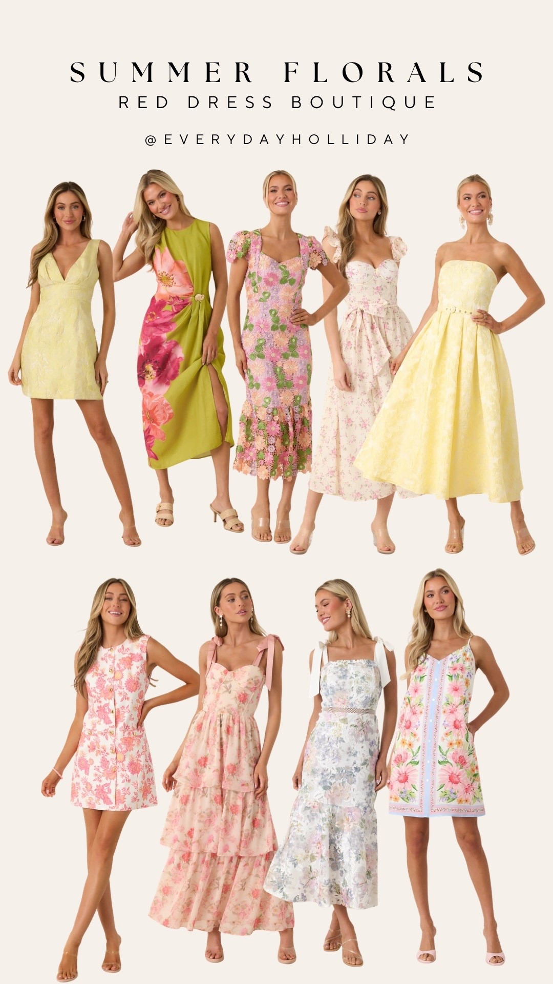 Summer florals are everything this season 🌸 Red Dress Boutique has the whole edit — every silhouette, every vibe, all linked!​​​​​​​​​​​​​​​​

#LTKBeauty #LTKootd #LTKgrwm