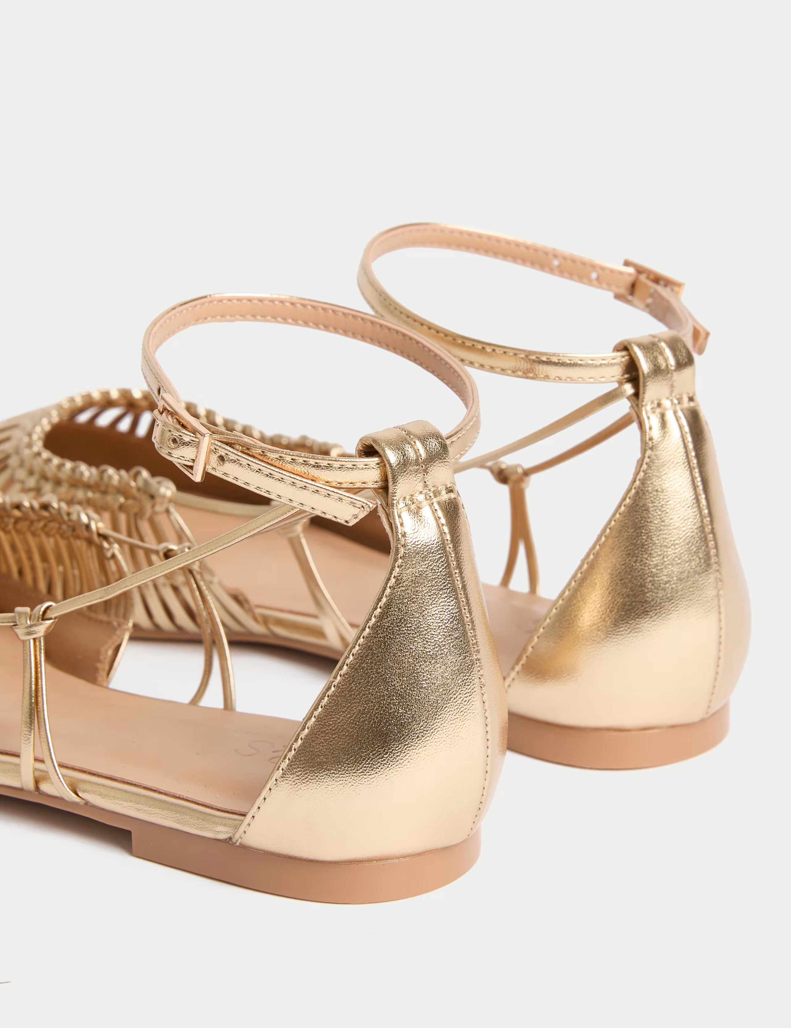 Woven Strappy Flat Ballet Pumps | Marks & Spencer (UK)
