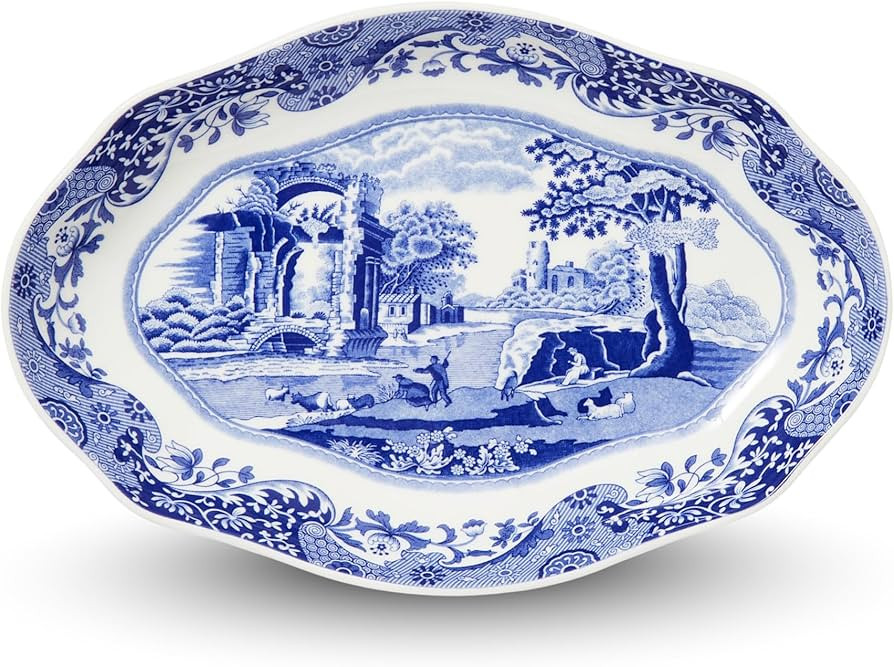 Spode \u2013 Blue Italian Blue Italian Pickle Dish \u2013 BlueWhite | Amazon (US)