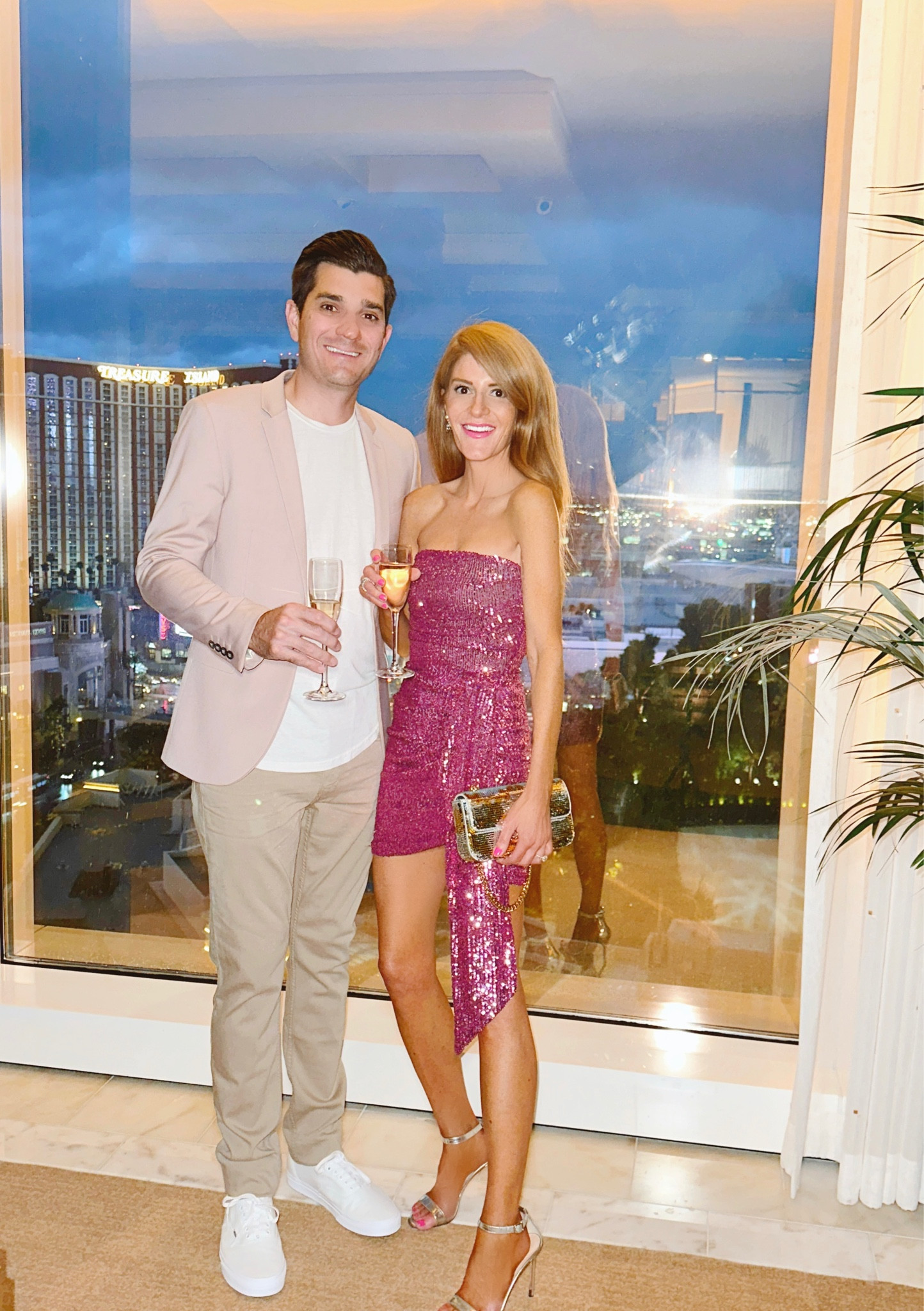 Vegas outfits! Pink sequin mini dress, celine sequin bag! Wearing xs in the dress 

#LTKmens #LTKtravel #LTKover40