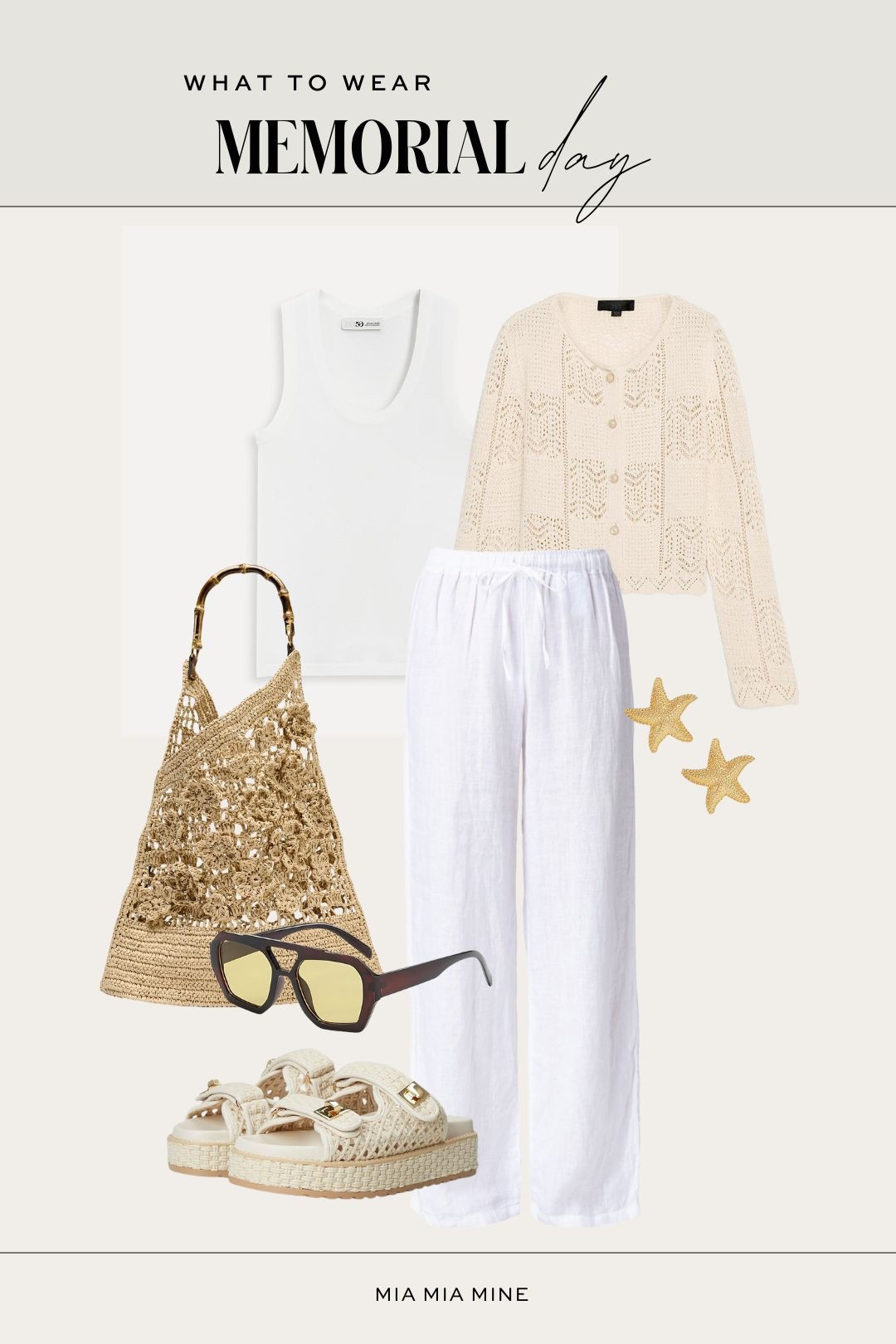 Memorial Day outfit ideas / summer outfit 
Zara crochet cardigan and linen pants
Zara woven handbag
Steve Madden platform sandals


#LTKSeasonal #LTKFindsUnder50 #LTKFindsUnder100