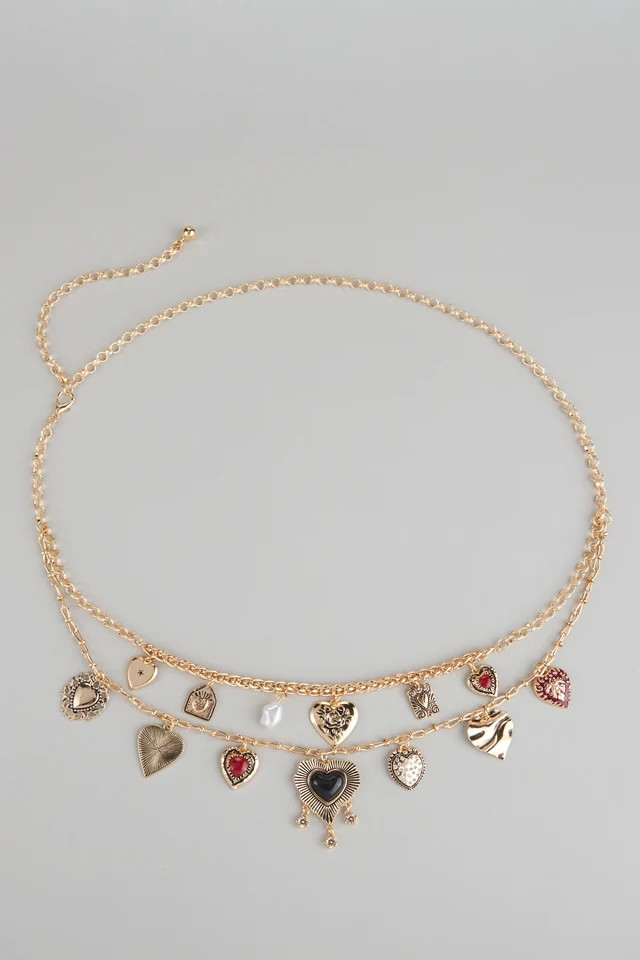 Heart Collector Layered Charm Belt | Windsor Stores