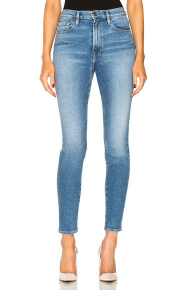FRAME Denim Ali High Rise Skinny in Blue. - size 24 (also in ) | FORWARD by elyse walker