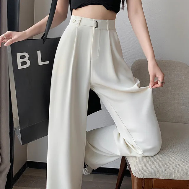 Jaqmine - High Rise Plain Wide Leg Suit Pants (Various Designs) | YesStyle Global