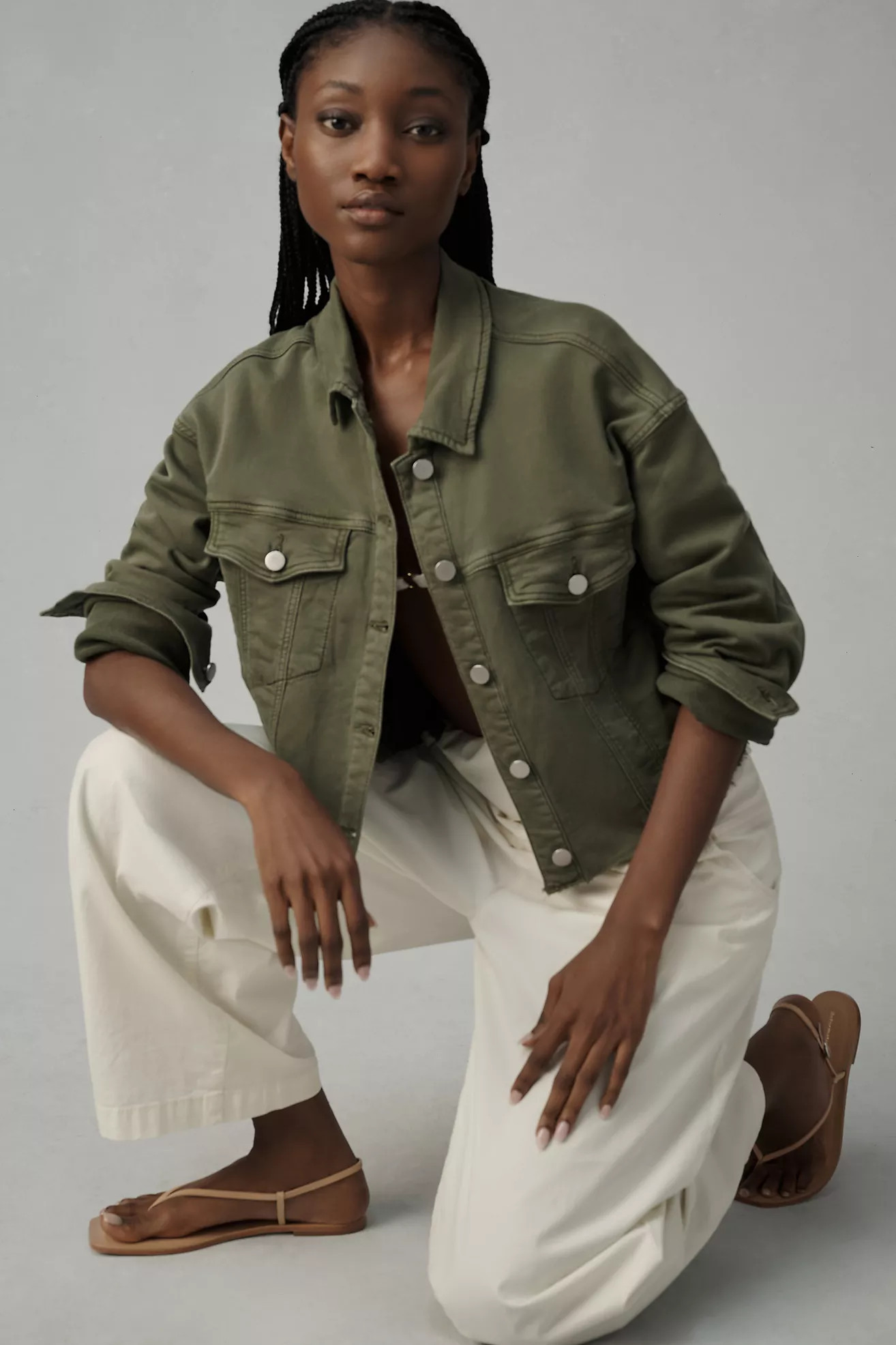 DOLAN Washed Cropped Jacket | Anthropologie (US)
