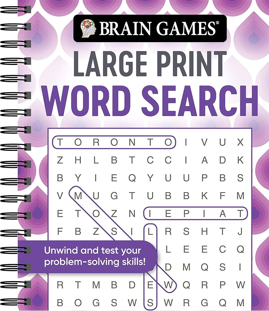 Brain Games - Large Print Word Search (Swirls) | Amazon (US)