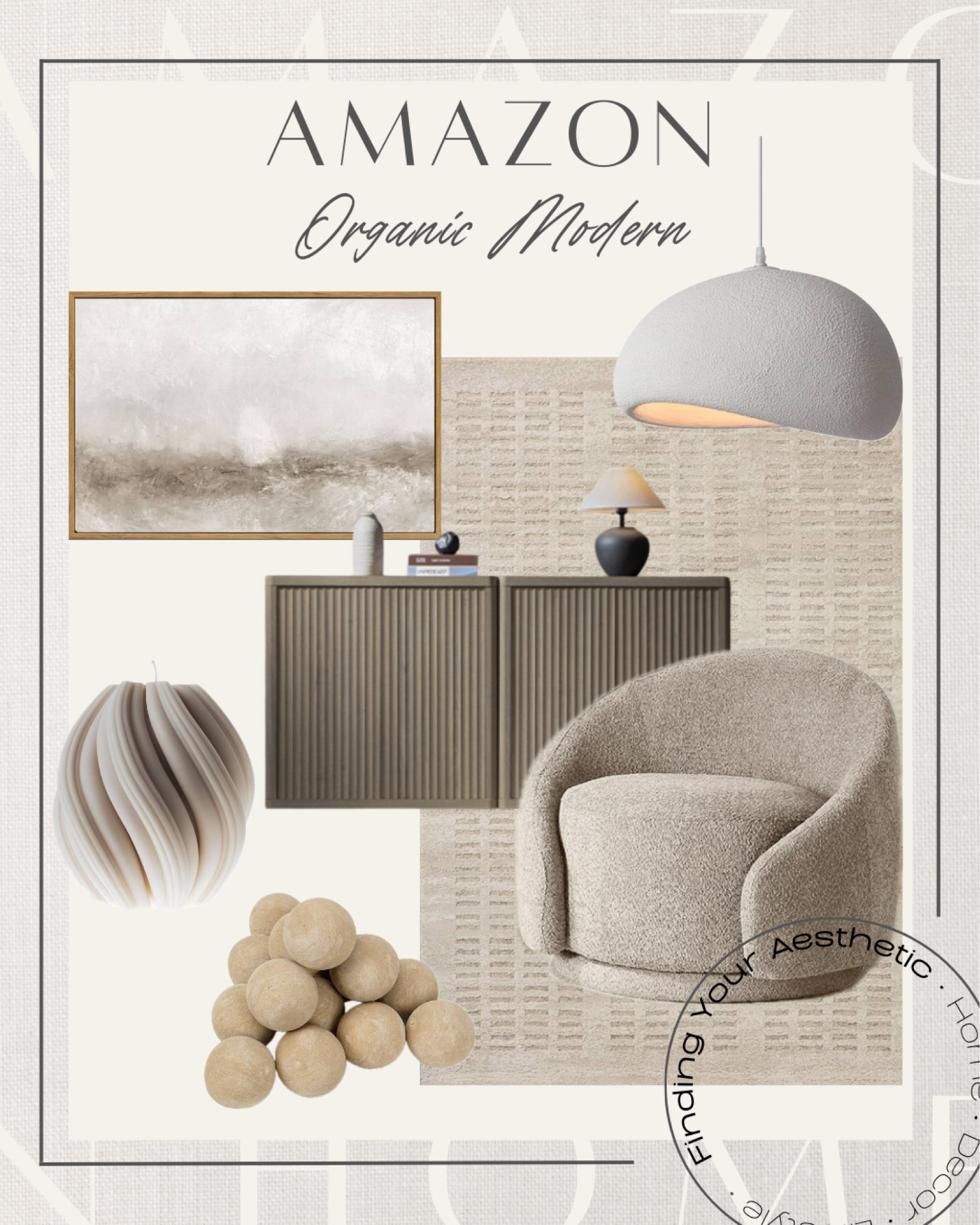 Amazon Organic modern home finds -

Beige area rug // neutral swivel chair // neutral style // fluted console cabinet // fireplace stones // unique pillar candle // Japadi light // modern pendant light // abstract wall art // Amazon styled home 

#LTKHome #LTKSaleAlert #LTKStyleTip