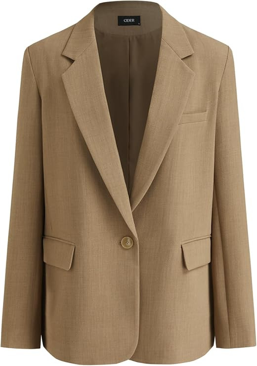 CIDER Blazers for Women Oversized Blazer Notched Collar Long Sleeve Jacket Office Work Wear Styli... | Amazon (US)