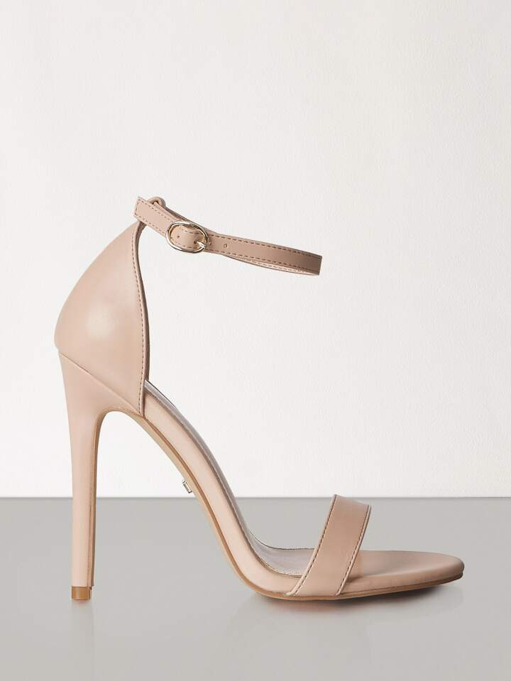 SHEIN BIZwear Minimalist Stiletto Heeled Ankle Strap Sandals | SHEIN