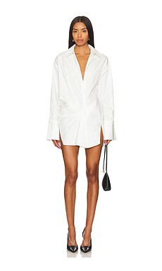 h:ours Ollie Shirt Dress in White from Revolve.com | Revolve Clothing (Global)