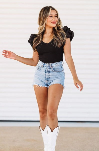 Holding On Bodysuit - Black | Hazel and Olive