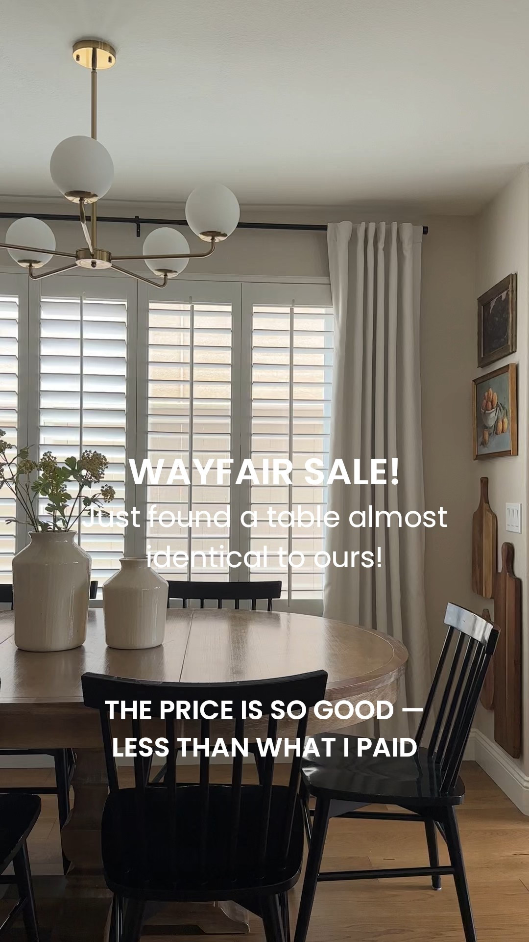 Round extendable dining table on major sale for Way Day! Plus, our black dining chairs are back in stock!

#LTKHome #LTKSaleAlert