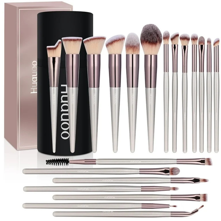 Huauoo Makeup Brush Set 20 Pcs, Foundation Powder Concealers Eye Shadows Blush Makeup Brushes - W... | Walmart (US)