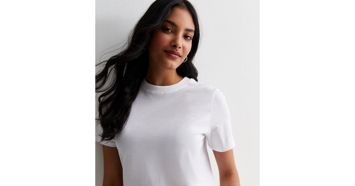 White Cotton Crew Neck T-Shirt | New Look | New Look (UK)
