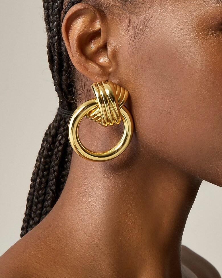 Crisscross door knocker earrings | J. Crew US