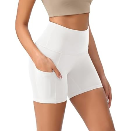 CRZ YOGA Womens Butterluxe Biker Shorts with Pockets 3 Inches - High Waisted Volleyball Workout A... | Amazon (US)