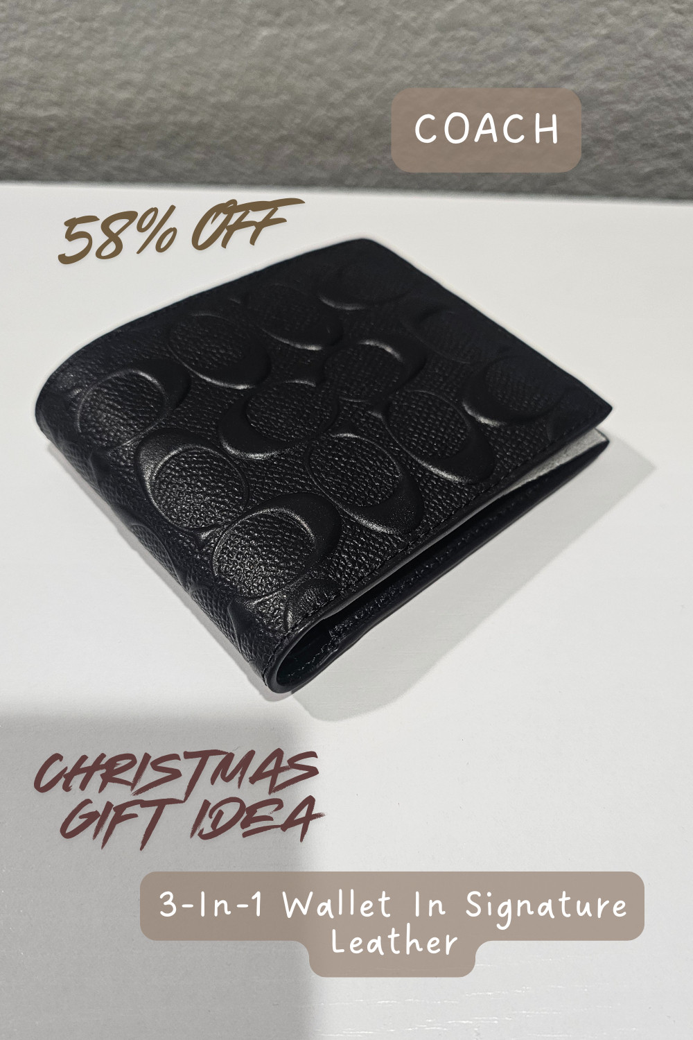 Coach 3-In-1 Wallet in Signature Leather — Classic, Versatile & 58% OFF ✨ Perfect Christmas Gift

Inside, it includes a spacious bill compartment, multiple card slots, and a removable ID window/card case for days when you only need the essentials. Whether used as a full wallet, slim cardholder, or grab-and-go ID case, it adapts effortlessly to any routine.

✨ Now 58% OFF — the perfect Christmas gift.
Beautifully boxed and ready to gift, this is a holiday favorite every year. The Signature Leather version feels premium, luxurious, and long-lasting — yet instantly becomes budget-friendly with this deep discount. Great for dads, husbands, brothers, coworkers, and teens.

A practical, stylish, and gift-ready staple they’ll use every single day. 🎁✨ 

 #LTKstyletip #LTKmens #LTKgiftguide