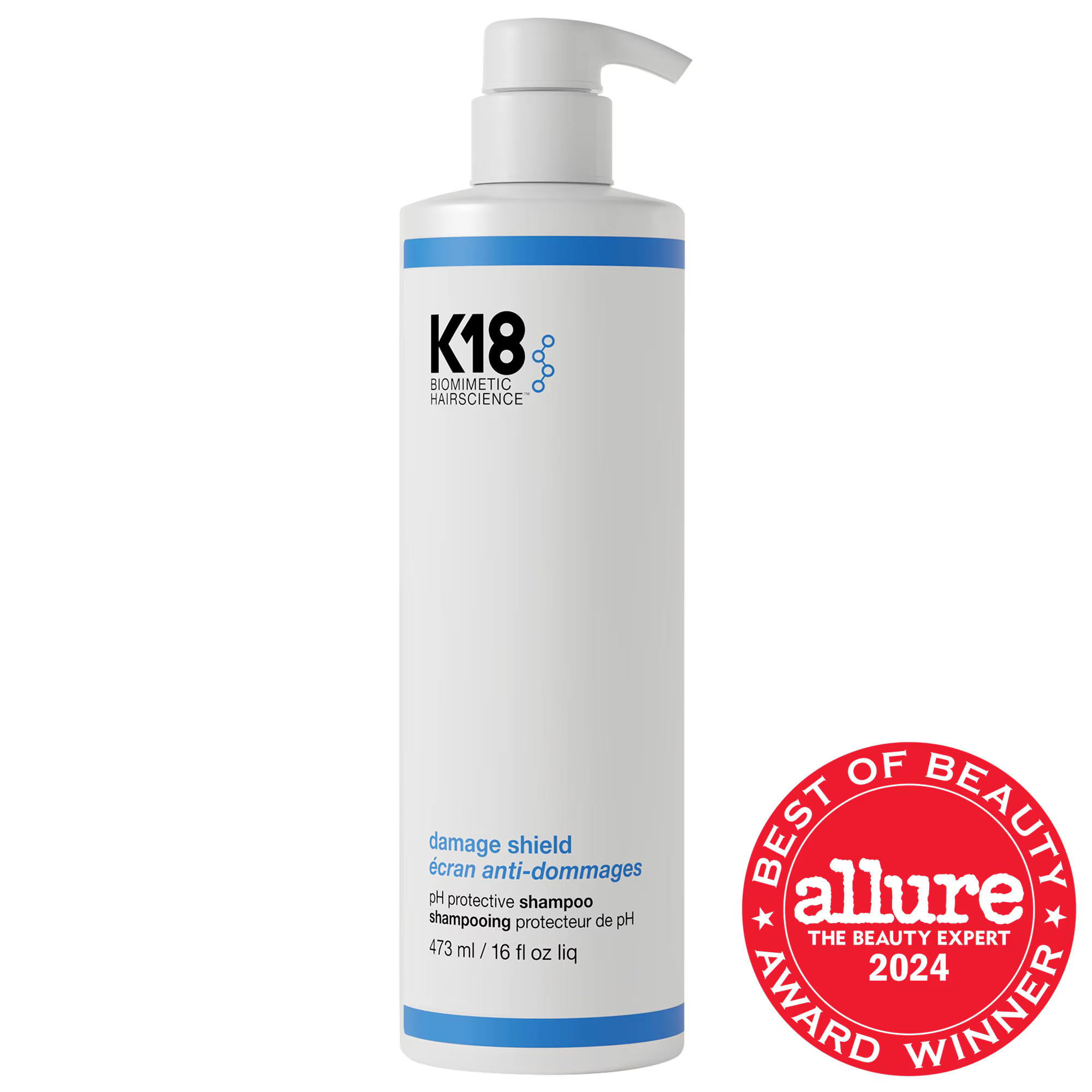 K18 Biomimetic Hairscience DAMAGE SHIELD pH Protective Shampoo 16 oz/473 mL | Sephora (US)
