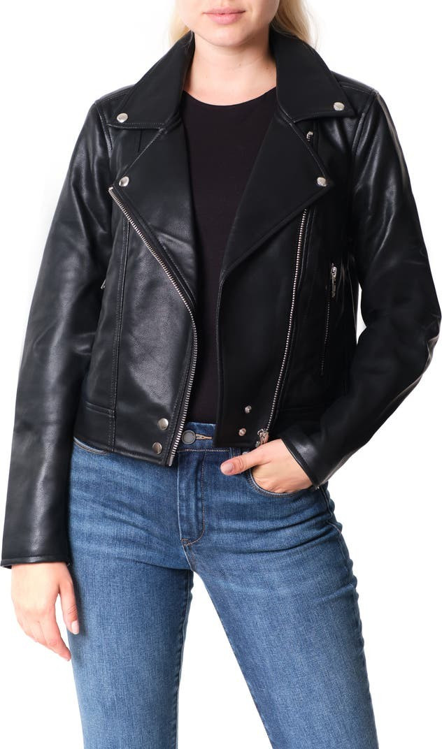 Good Vibes Faux Leather Moto Jacket | Nordstrom