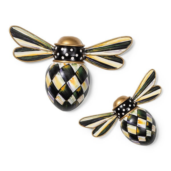 MacKenzie-Childs Courtly Check Outdoor Bee Wall Decor | MacKenzie-Childs