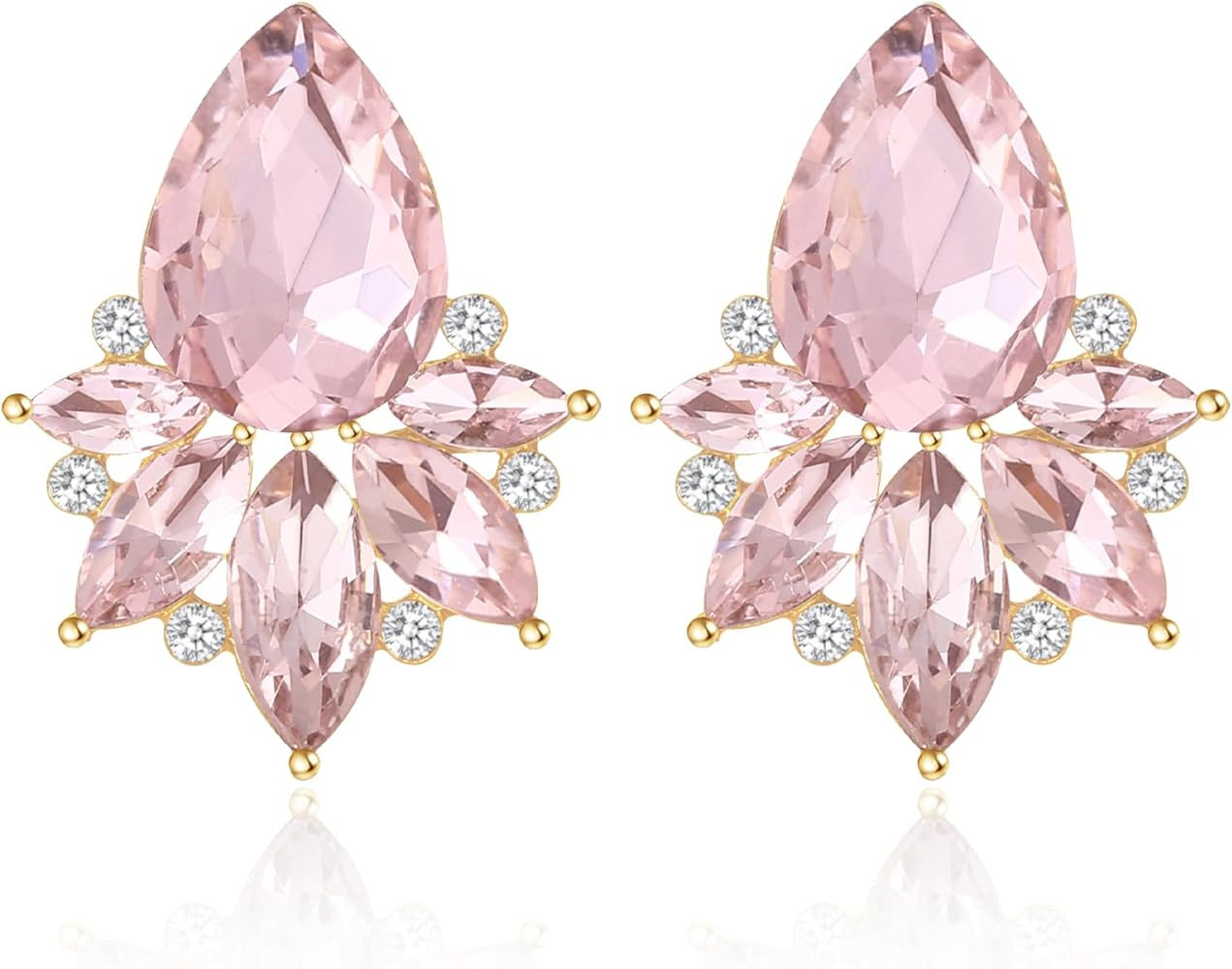 ATIMIGO Vintage Rhinestone Drop Earrings Elegant Crystal Cluster Art Deco Hypoallergenic Wedding ... | Amazon (US)