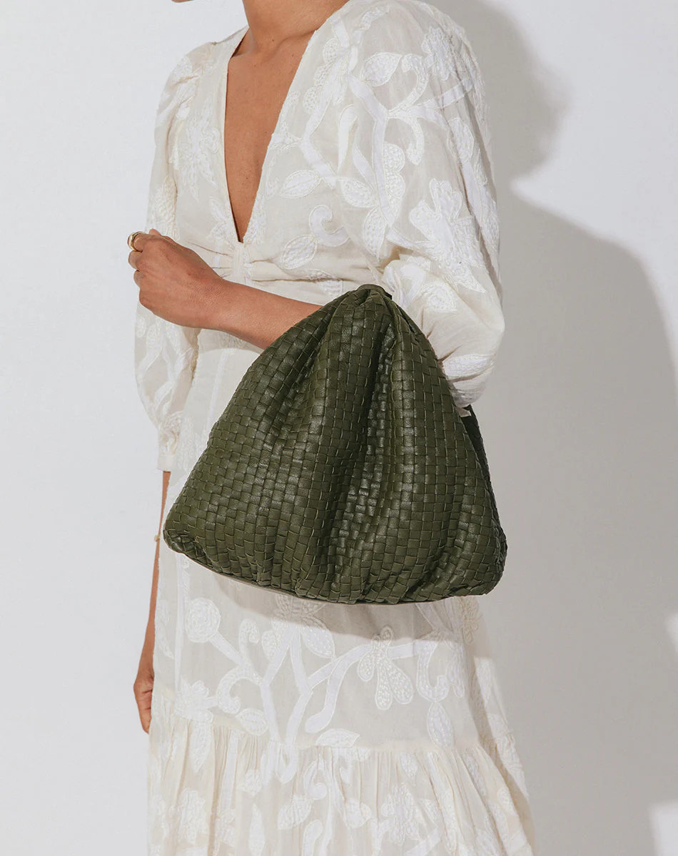 Shop Nia Handbag Black Woven | Cleobella | Cleobella LLC