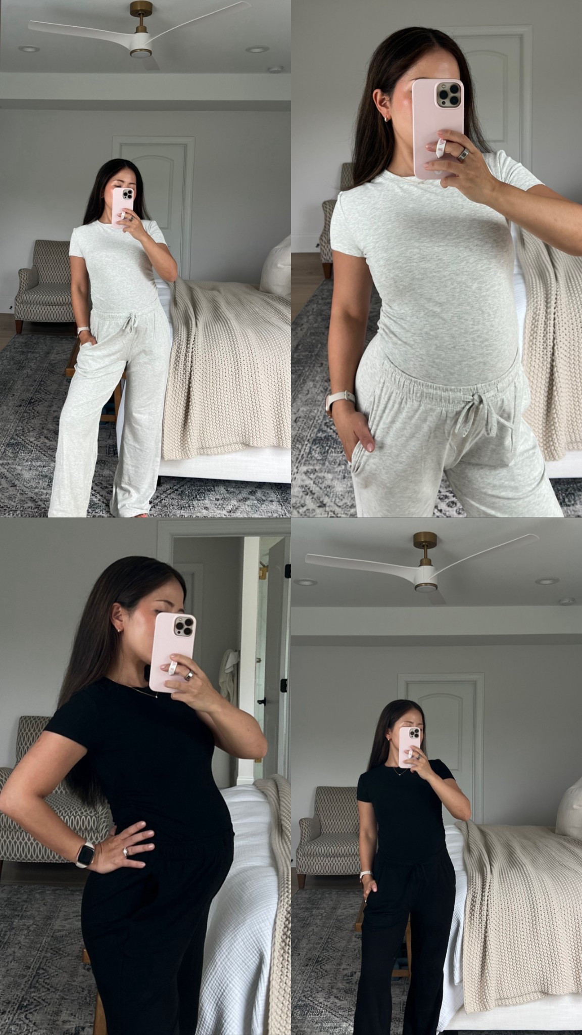 AMAZON MATCHING SET ☁️ Obsessed!!! Bump friendly matching set but I also will be wearing postpartum 🤍🤍 

#LTKFindsUnder50 #LTKBump #LTKPetite