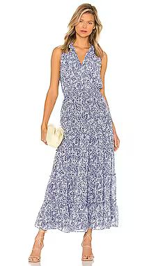 1. STATE Tiered Maxi Dress in White & Blue from Revolve.com | Revolve Clothing (Global)