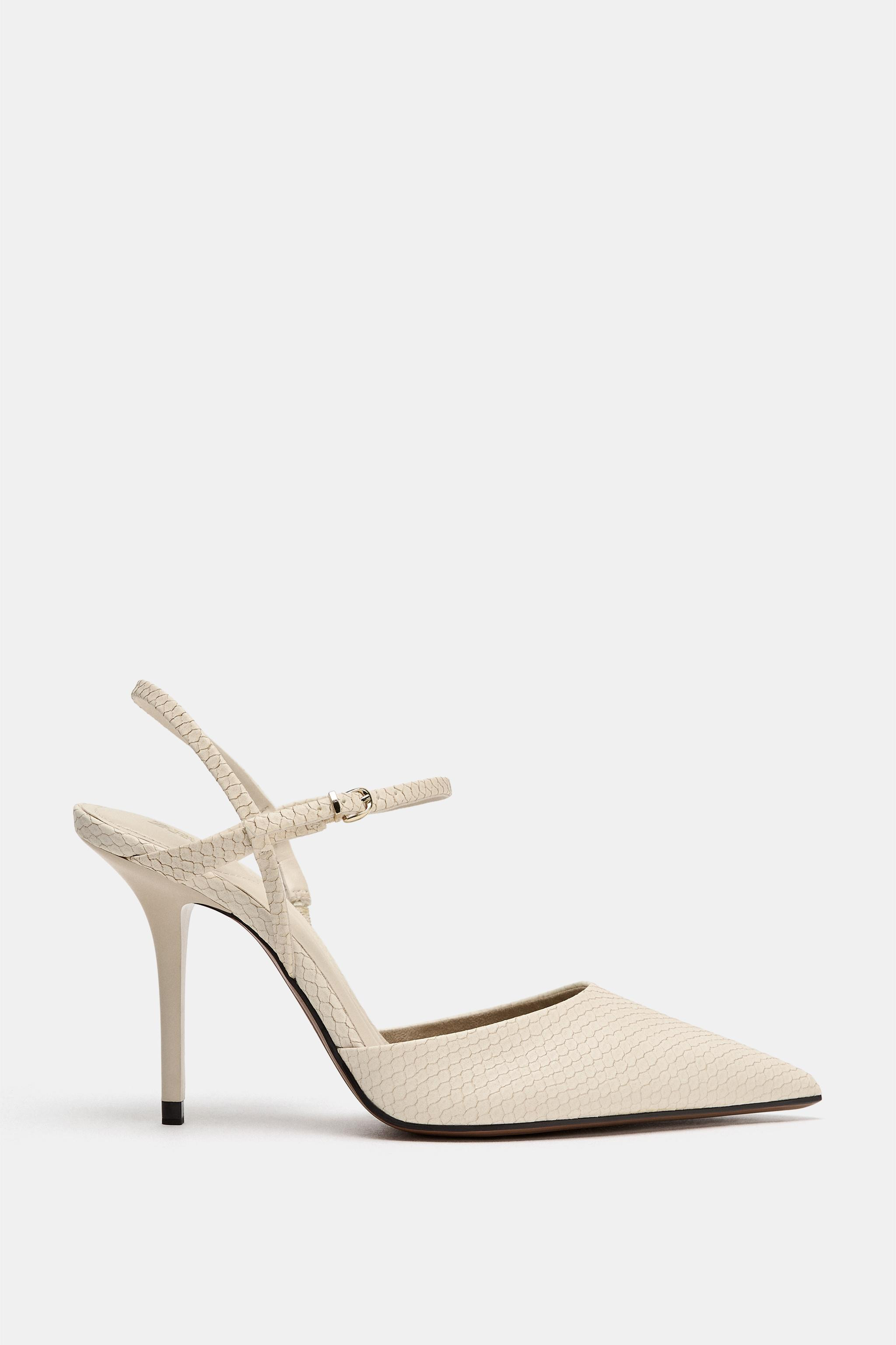 EMBOSSED SLINGBACK SHOES | Zara US