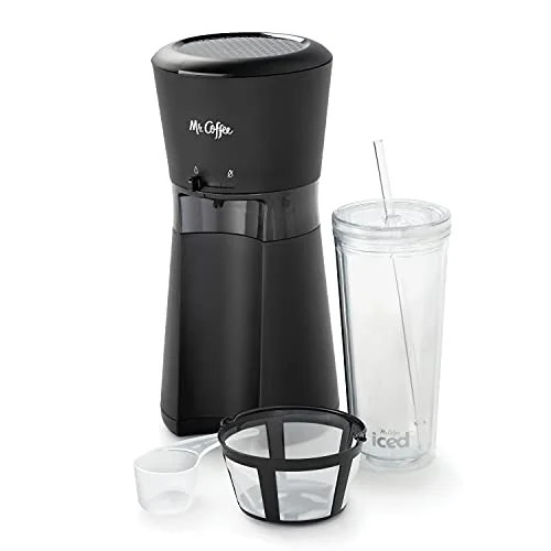 Mr. Coffee Iced Coffee Maker with Reusable Tumbler and and Coffee Filter, Black, Frustration Free... | Walmart (US)
