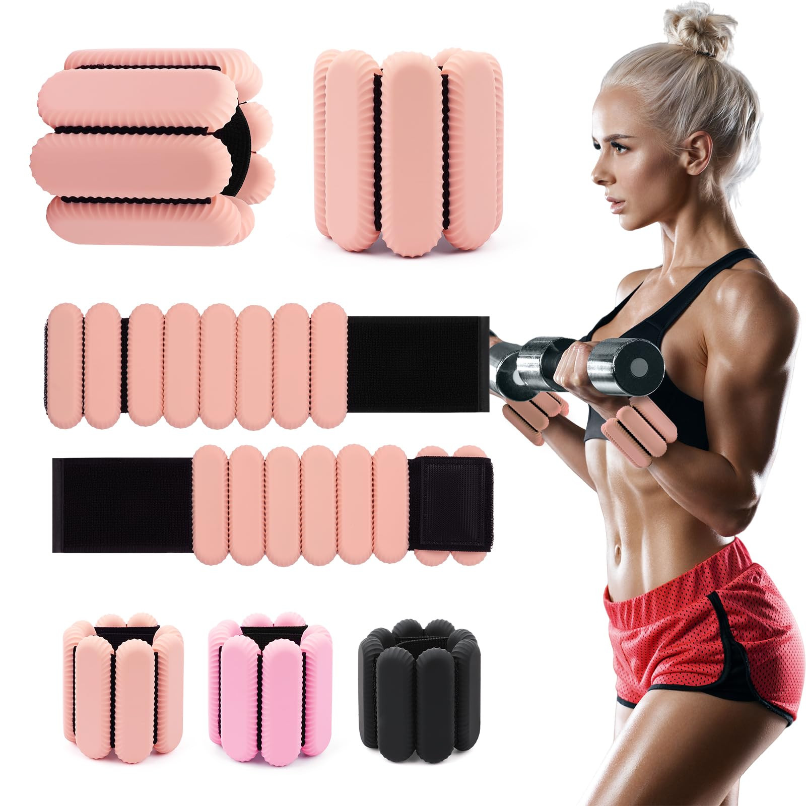 Wrist & Ankle Weights for Women, Wearable Strong Arm & Leg Weights Set of 2(1Lbs Each), Adjustabl... | Amazon (UK)