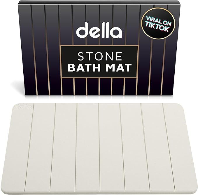 della Premium Stone Bath Mat - Super Absorbent Diatomaceous Earth Shower Mat - Quick Drying Baths... | Amazon (US)