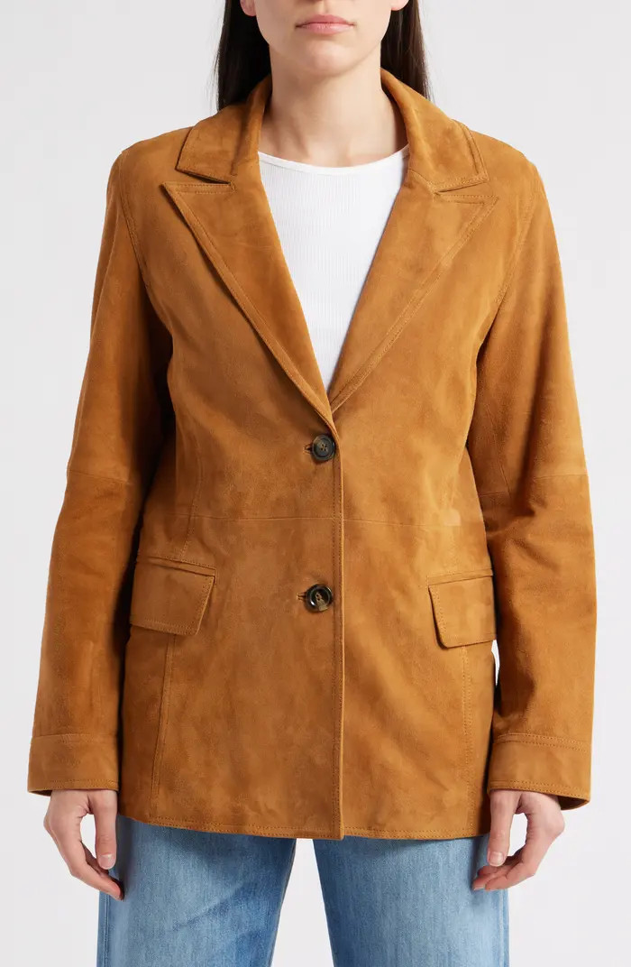 Single Breasted Suede Blazer | Nordstrom