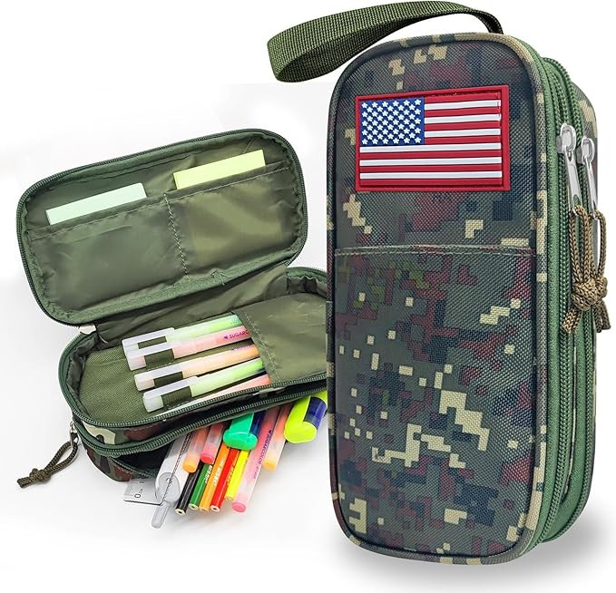 Tactica Pencil Case for Boys,Large Boys Pencil Pouch with Zipper Compartments, Big Capacity Pen B... | Amazon (US)