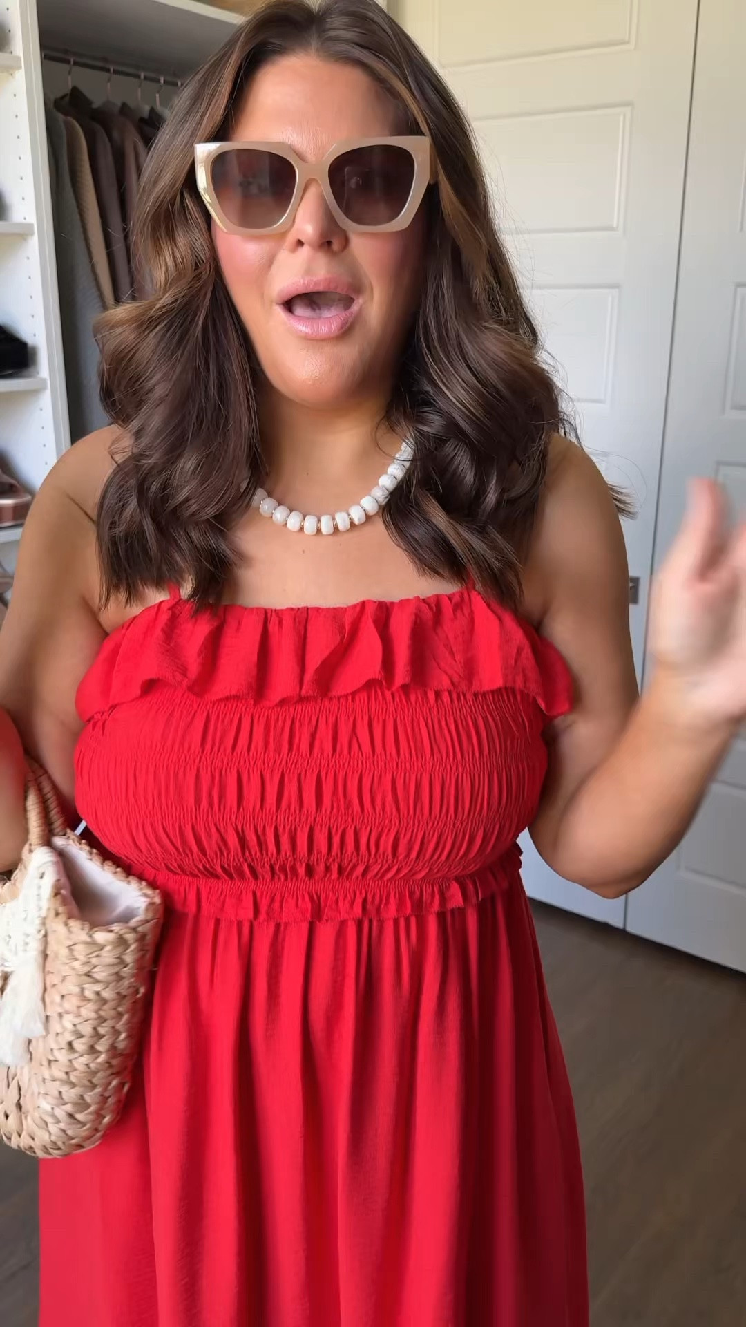 Size: Medium (runs big - I normally wear a Large)

I may have just found the ultimate summer dress ☀️❤️ This gorgeous Walmart find gives major designer vibes for a fraction of the price, has the cutest smocked detail, AND yes… it has pockets!

I love pieces like this because they’re easy to dress up with wedges and jewelry or keep casual with sandals for everyday. It’s lightweight, flattering, bump-friendly, and perfect for vacations, brunch dates, summer parties, and family photos.

Proof that you don’t have to spend a fortune to look chic this summer. ✨

#WalmartFashion #SummerDress #AffordableFashion #MidsizeStyle #FashionFinds

#LTKgrwm #LTKootd #LTKMidsize