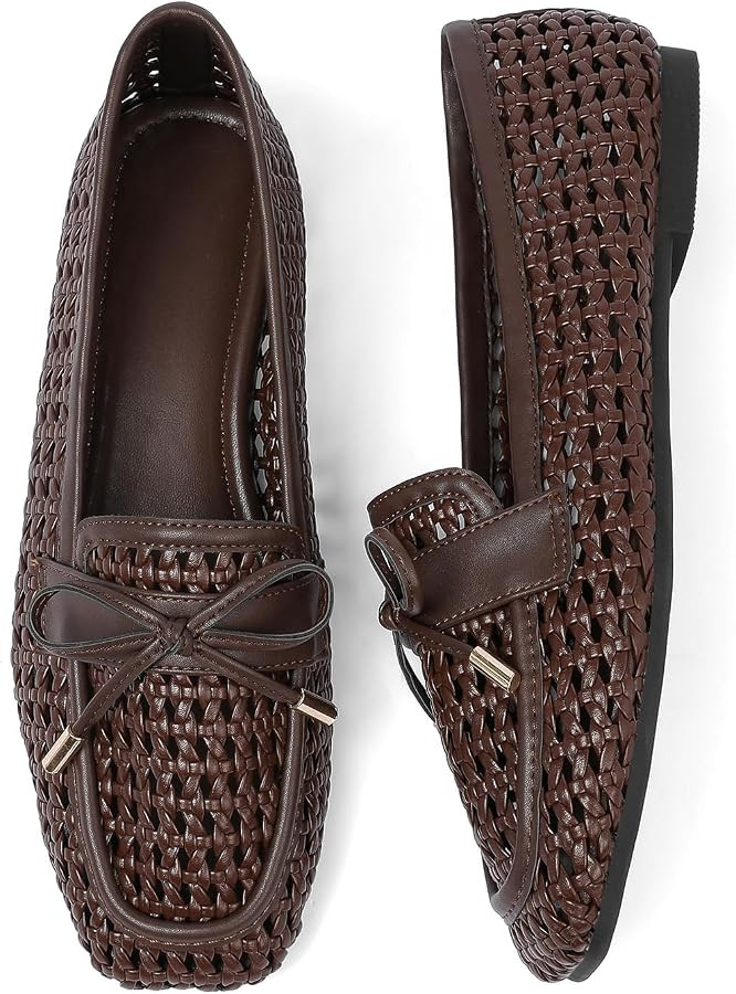 Business Casual Shoes for Women, Slip-On Leather Loafer Flats | Amazon (US)
