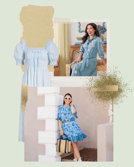 Weekly Wishlist: Blue floral dresses. Hill House, Sail to Sable x Jenn Lake, Society Social x Crown & Ivy  