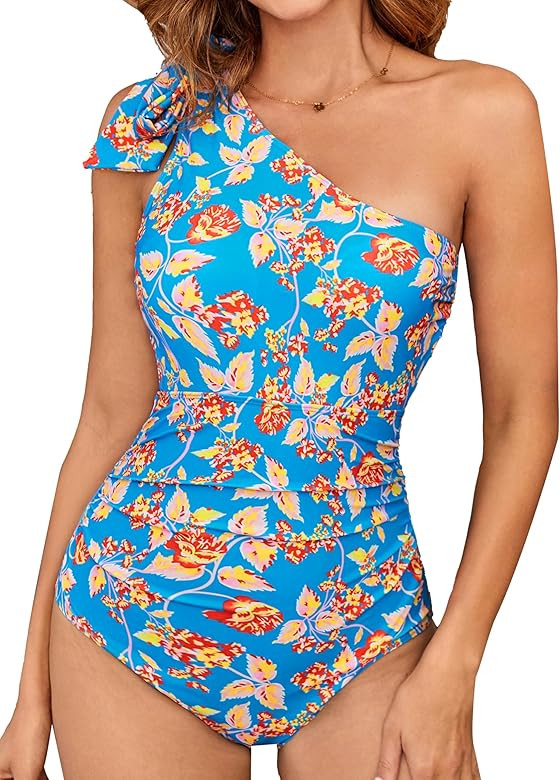 GRACE KARIN Women Swimsuit One Piece Tummy Control Bathing Suit One Shoulder Swimwear for Beach S... | Amazon (US)