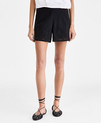 Women's Lace Trim Shorts | Macy's