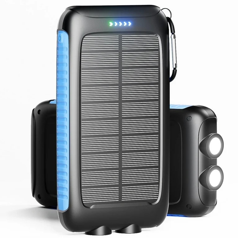Yelomin 49800mAh Solar Power Bank Portable Charger with Dual 5V USB Ports,2 LED Light Flashlight,... | Walmart (US)