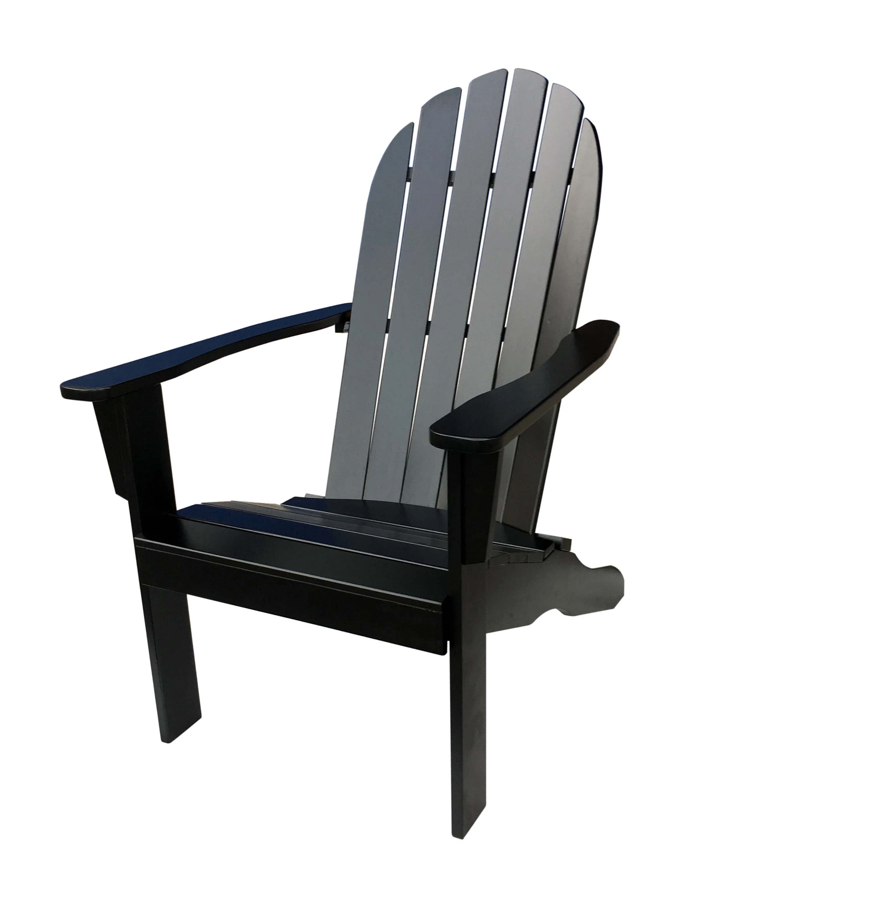 Mainstays Wood Outdoor Adirondack Chair, Black | Walmart (US)
