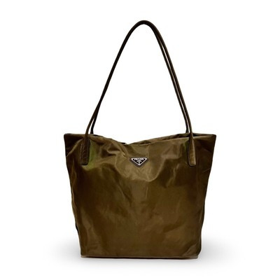 Auth PRADA Triangle Logo Nylon Tote Bag Brown  | eBay | eBay US