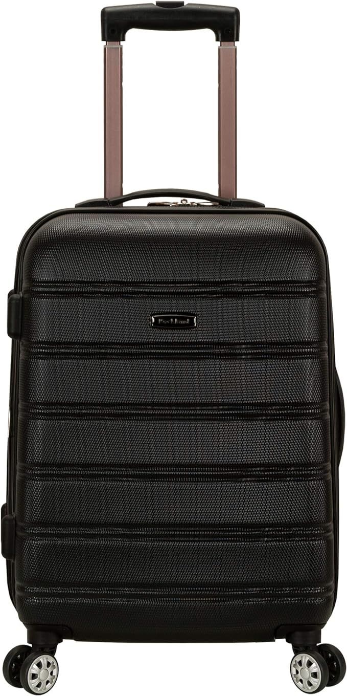 Rockland Melbourne Hardside Expandable Spinner Wheel Luggage, Black, Carry-On 20-Inch | Amazon (US)