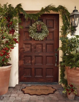 Talcott Striped Wreath Bow, Mulberry & Blush | Lulu and Georgia 