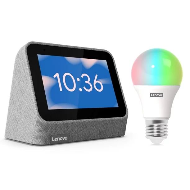Lenovo Smart Clock Gen 2 - Grey + Color Smart Bulb - Walmart.com | Walmart (US)