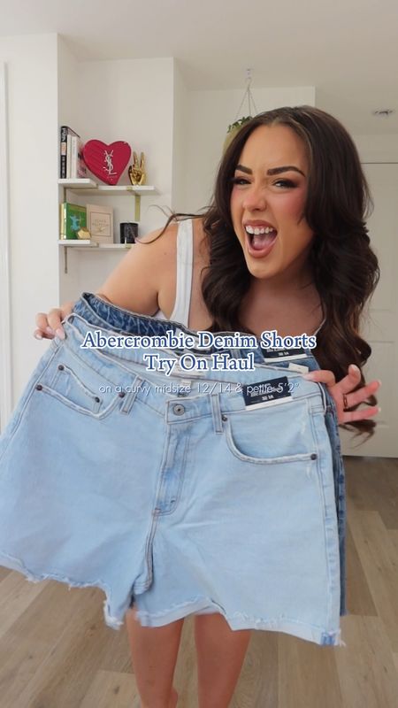 Curvy midsize 12/14 & petite 5’2” @abercrombie denim shorts try on haul 🤍 Wearing my true size 32 because I find they stretch out as you wear them & when I’ve sized up before they end up looking saggy and too big by the end of the day. 

Midsize style, size 14 style, size 12 style, midsize curvy fashion, pear shape style, petite midsize style, midsize vacation outfits, vacation outfit inspo, midsize outfit inspo, abercrombie curve love, abercrombie denim shorts, curvy denim shorts, denim shorts, midsize denim shorts

#LTKplussize #LTKmidsize #LTKSeasonal