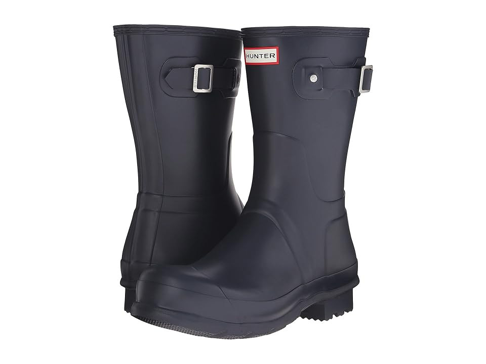 Hunter Original Short Rain Boots Men's Rain Boots Navy : 11 M, Rubber | Zappos