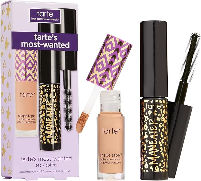 tarte most-wanted shape tape concealer & mascara duo – Full-Coverage Concealer for Dark Circles... | Amazon (US)