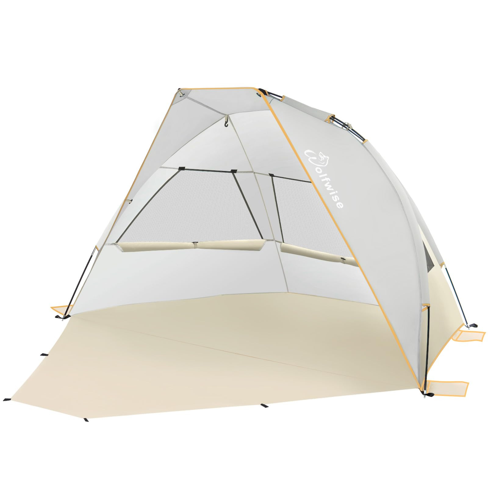 WolfWise 2-3 Person Portable Beach Tent UPF 50+ Sun Shade Canopy Umbrella with Extendable Floor, ... | Amazon (US)